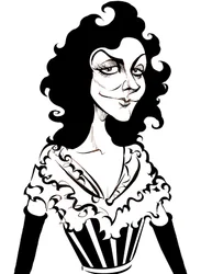 Yvette Guilbert, actrice et chanteuse de cabaret française (1867 - 1944) caricature